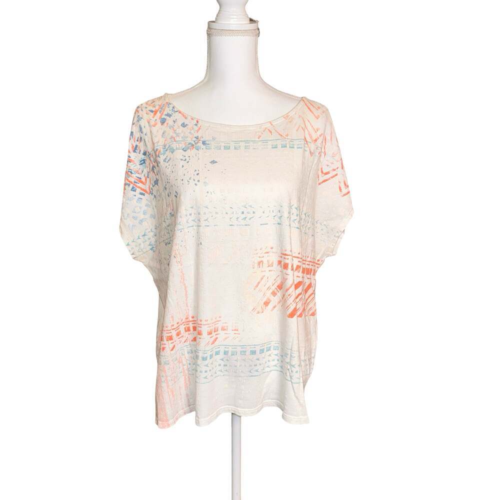Chico's Size 3 Abstract Print Dolman Sleeve Top XL / 16